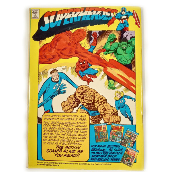 'The Amazing Spider-Man' Book and 7" Record Set Marvel (1974) Power Record Comics - Image 2
