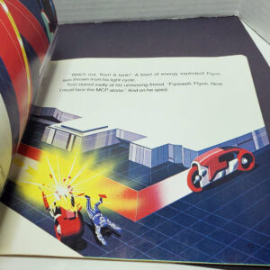 'Tron' 24 Page Read-Along Book with 7" Record 33 1/3 RPM Disney (1982) Buena Vista Records