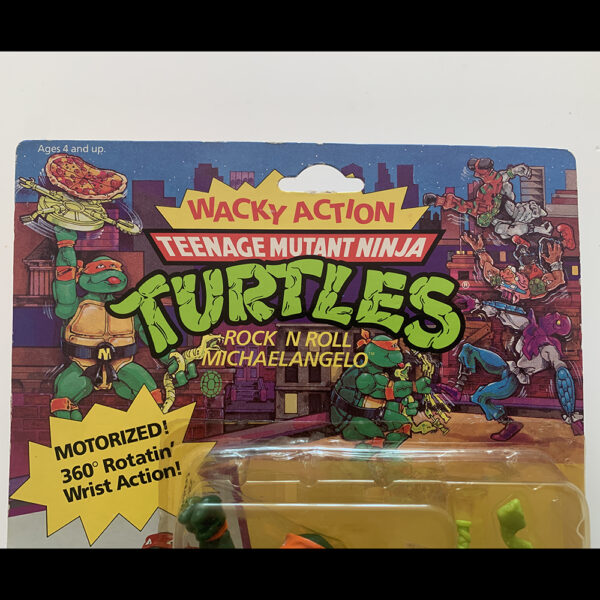 Teenage Mutant Ninja Turtles 'Wacky Action' Rock N Roll Michaelangelo 1989 Playmates - Image 7