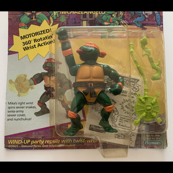 Teenage Mutant Ninja Turtles 'Wacky Action' Rock N Roll Michaelangelo 1989 Playmates - Image 6