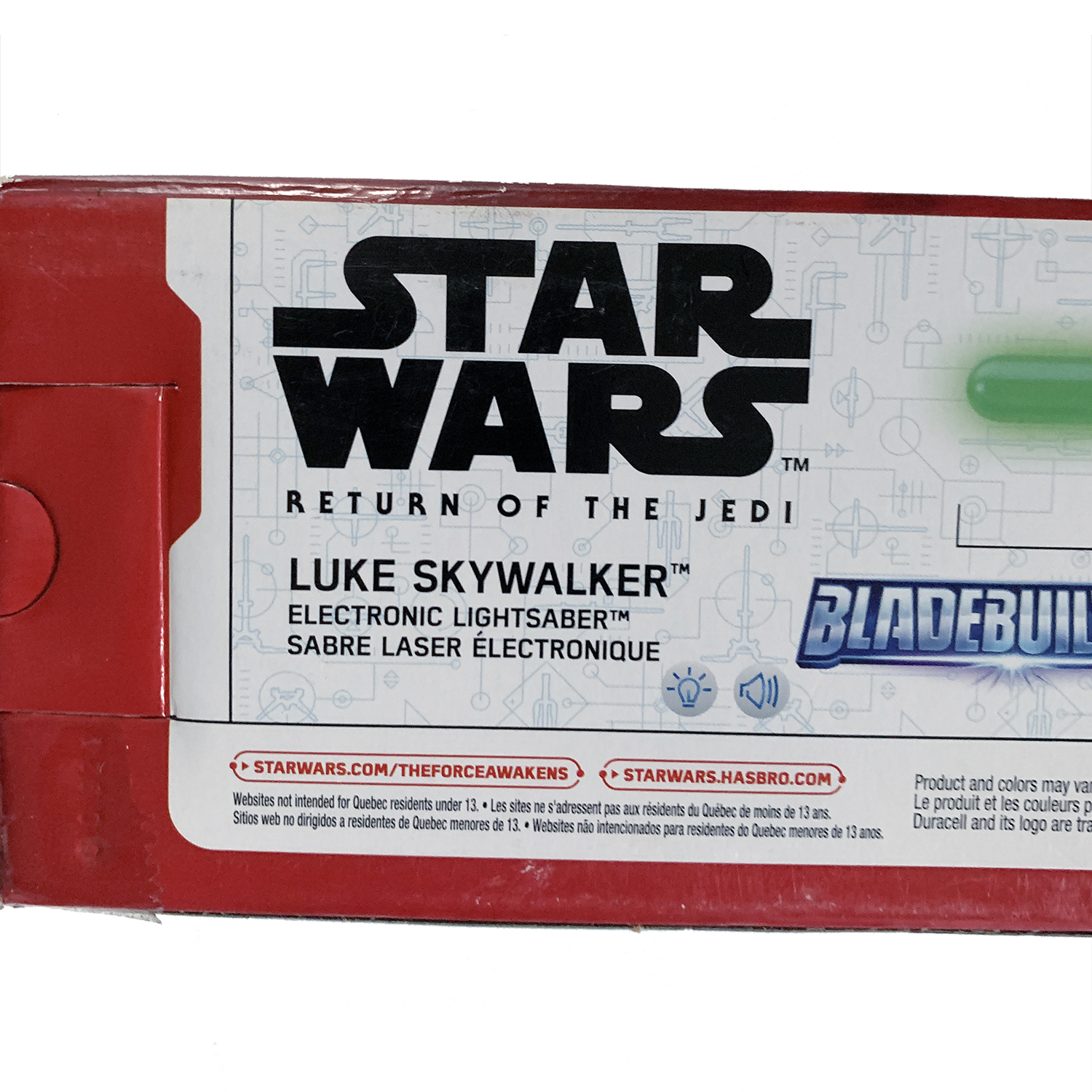 Star wars return of the shop jedi luke skywalker electronic lightsaber