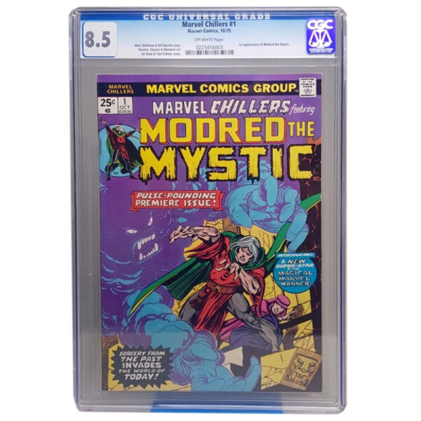 Marvel Chillers #1 (featuring Modred the Mystic) Marvel Comics October 1975 (CGC Graded 8.5)
