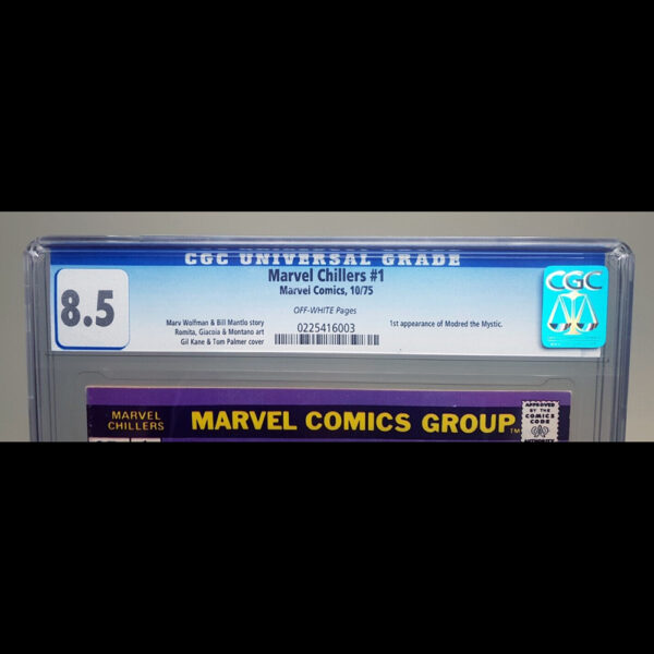 Marvel Chillers #1 (featuring Modred the Mystic) Marvel Comics October 1975 (CGC Graded 8.5) - Image 2