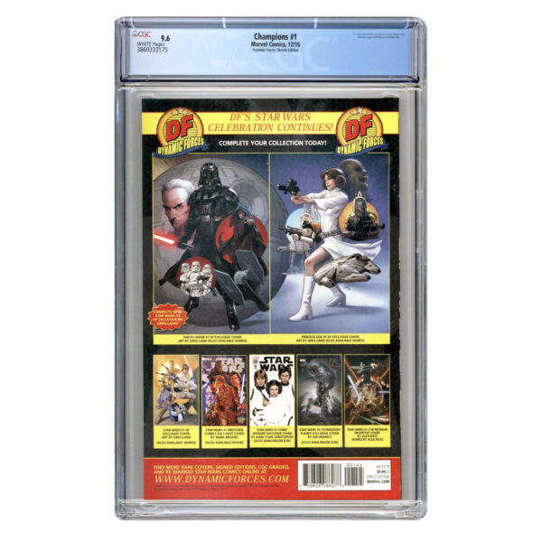 Champions #1 Dynamic Forces Sketch Edition (Direct Edition) Marvel Comics December 2016 (CGC Graded 9.6) - Image 2