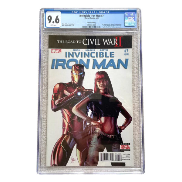 Invincible Iron Man #7 1st Appearance of Riri 'Iron Heart' Williams (Direct Edition) Marvel Comics June 2016 (CGC Graded 9.6)