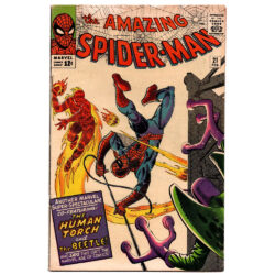 The Amazing Spider-Man #21 (Spider-Man and the Human Torch versus the Beetle!) Marvel Comics February 1965 (Very Good)