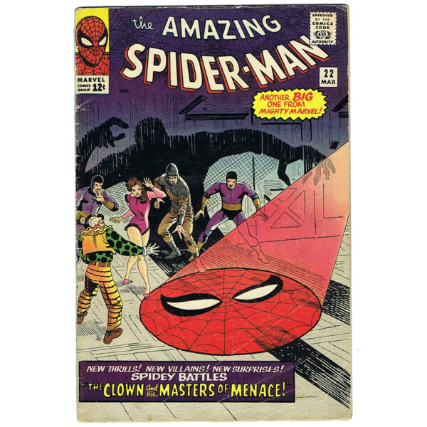 The Amazing Spider-Man #22 (The Clown and his Masters of Menace!) Marvel Comics March 1965 (Good)