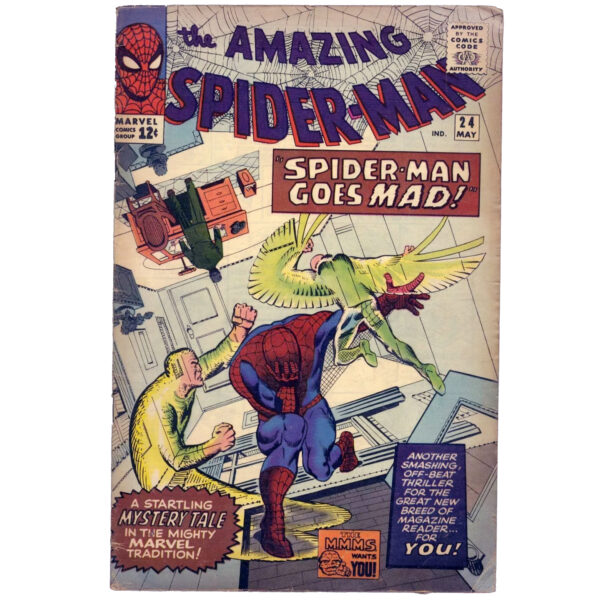 The Amazing Spider-Man #24 (Spider-Man Goes M#d!) Marvel Comics May 1965 (Good)
