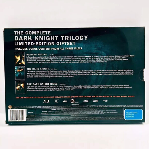 The Dark Knight Trilogy Blu-Ray All-Region 5-Disc Limited Edition Giftset with Booklet (ex-display stock) Rated M - Image 2