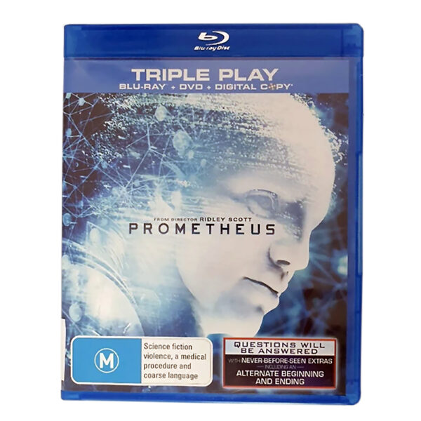Prometheus Triple Play Blu-Ray DVD All-Region 5:1 DTS HD Edition (Brand New) Rated M