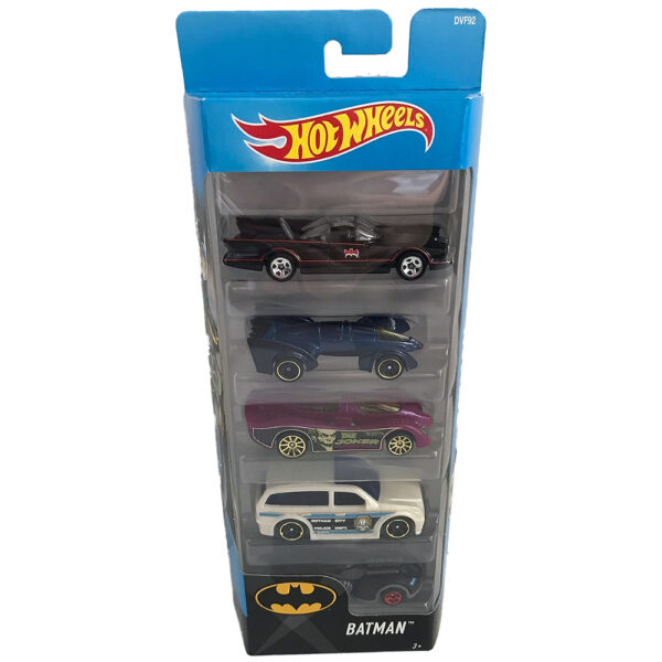 Hot Wheels Batman 2017 Car 5-Pack (featuring the 1966 Batmobile) Mattel 1:64 Scale Brand New in Original Packaging - Image 5