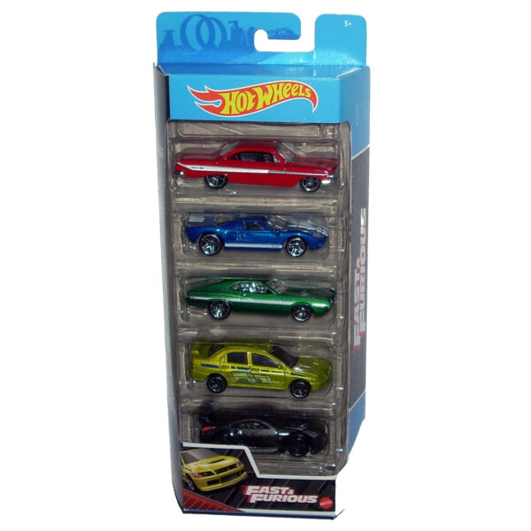 Hot Wheels Fast and Furious 2021 Car 5-Pack (featuring Dom's '61 Impala) Mattel 1:64 Scale Brand New in Original Packaging