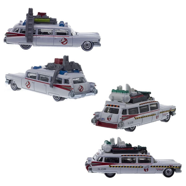 Hot Wheels Classic Ghostbusters Ecto-1 and Ecto-1A Die-Cast 1:64 Scale Vehicle 2-Pack Brand New in Original Blister Package - Image 4