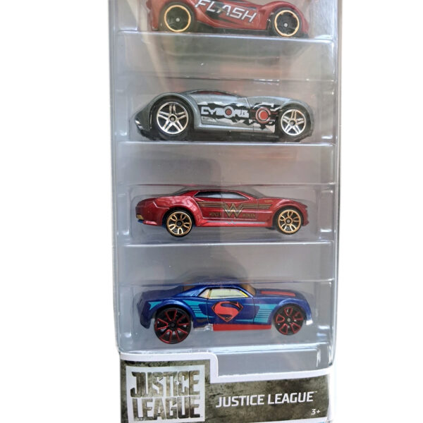 Hot Wheels Justice League 2017 Car 5-Pack (featuring The Batmobile) Mattel 1:64 Scale Brand New in Original Packaging - Image 4