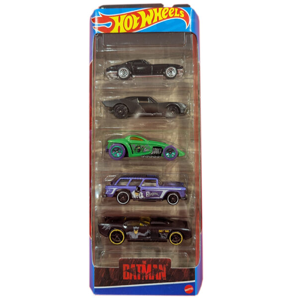 Hot Wheels The Batman (movie) 2021 Car 5-Pack (featuring the Batmobile) Mattel 1:64 Scale Brand New in Original Packaging