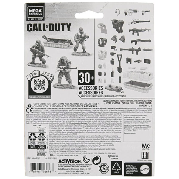 Call of Duty Warzone Squad (88 pieces) Mega Construx Black Series Micro Action Figure 3-Set Brand New in Blister Pack - Image 4