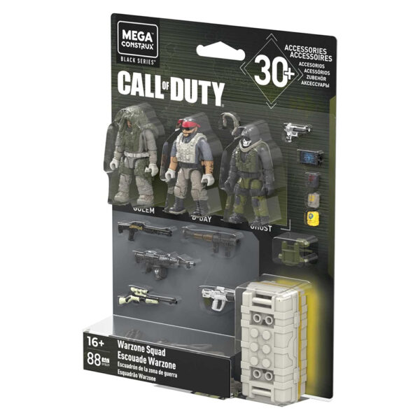 Call of Duty Warzone Squad (88 pieces) Mega Construx Black Series Micro Action Figure 3-Set Brand New in Blister Pack - Image 2