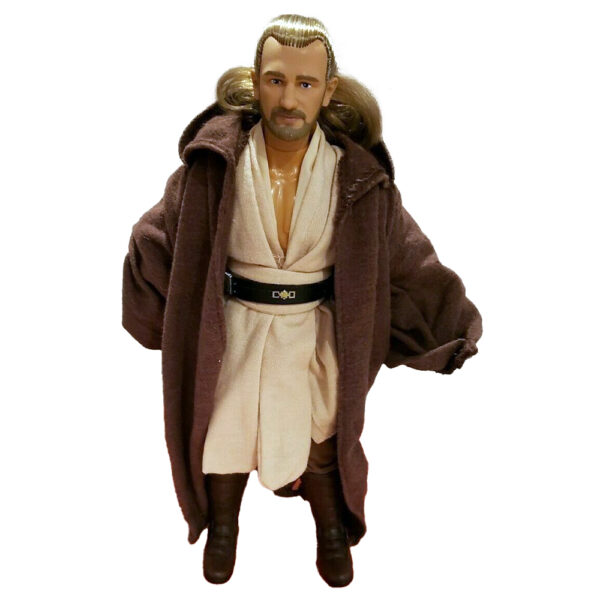 Star Wars: Episode 1 Qui-Gon Jinn (Liam Neeson) Fully Poseable 12" The Phantom Menace (30cm) 1:6 Scale Figure 1998 Kenner (ex-Display Stock) - Image 5