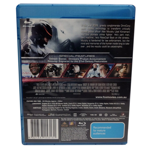 RoboCop (starring Joel Kinnaman) Blu-Ray 5:1 DTS HD Edition (Brand New) Rated M - Image 3