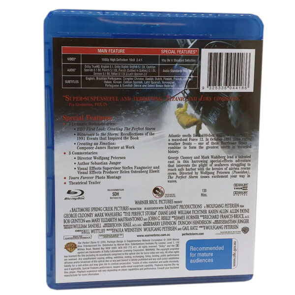 The Perfect Storm (starring George Clooney) Blu-Ray Disc 5:1 DTS HD (ex-Display Stock) Rated M - Image 3