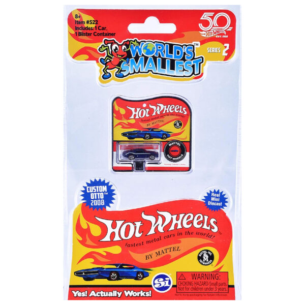 World's Smallest Hot Wheels Custom Otto Mini Die Cast Car 1:120 Scale Series 2 Brand New in Blister Pack