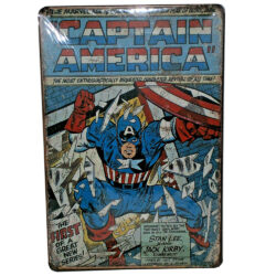 Captain America Classic Tin Sign (20cm x 30cm) Marvel Comics (Brand New in Wrapper)