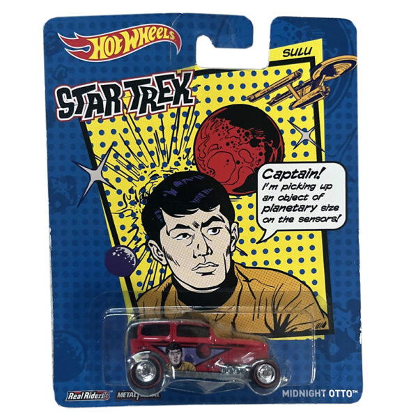 Hot Wheels Star Trek Captain Kirk, Spock, Dr McCoy, Scotty, Lt Uhura, and Sulu Real Riders Six Die-Cast Vehicles (New in Blister Pack) 2013 Mattel - Image 6