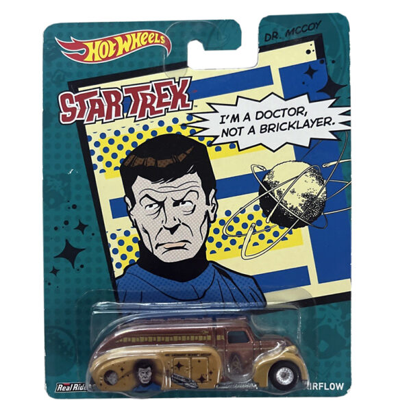 Hot Wheels Star Trek Captain Kirk, Spock, Dr McCoy, Scotty, Lt Uhura, and Sulu Real Riders Six Die-Cast Vehicles (New in Blister Pack) 2013 Mattel - Image 5
