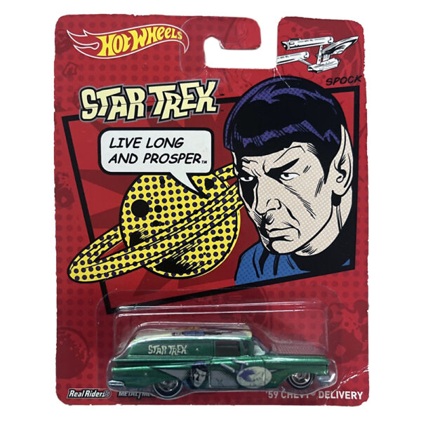 Hot Wheels Star Trek Captain Kirk, Spock, Dr McCoy, Scotty, Lt Uhura, and Sulu Real Riders Six Die-Cast Vehicles (New in Blister Pack) 2013 Mattel - Image 4