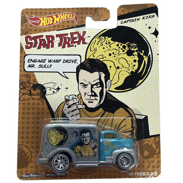 Hot Wheels Star Trek Captain Kirk, Spock, Dr McCoy, Scotty, Lt Uhura, and Sulu Real Riders Six Die-Cast Vehicles (New in Blister Pack) 2013 Mattel - Image 2