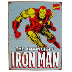 The Invincible Iron Man Classic Large Tin Sign 12.5 x 16 inch (32cm x 40cm) Marvel Comics How Bazzar Trading (Brand New)
