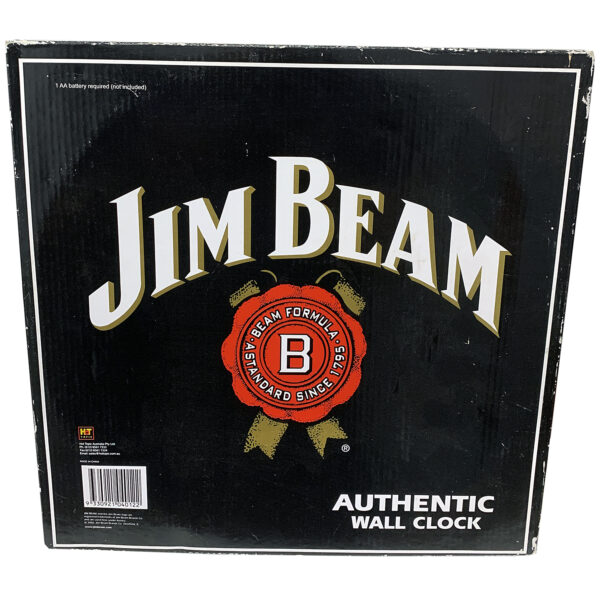 Jim Beam Authentic Brushed Aluminium 30cm Wall Clock 2005 Hot Topic (Brand New) - Image 2