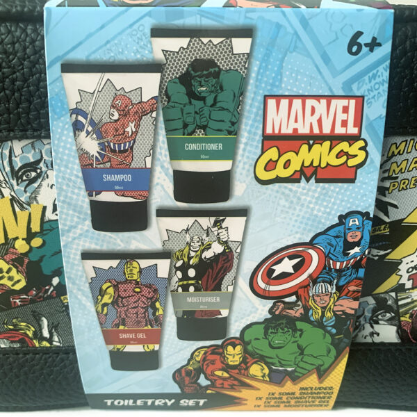 Marvel Comics 4-Piece Toiletry Set with Black Vinyl Zip Bag (Brand New) - Image 3
