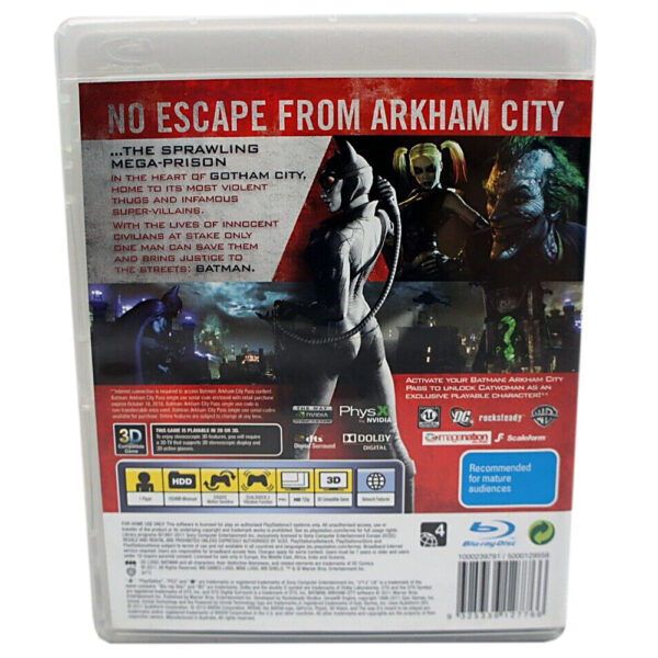 PS3 Batman Arkham City PlayStation 3 Blu-ray Disc and Manual DC Rocksteady 2011 - Image 2