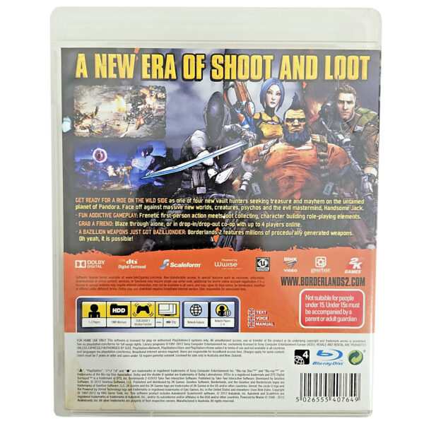 PS3 Borderlands 2 PlayStation 3 Blu-ray Disc with Manual 2K Games 2012 - Image 4
