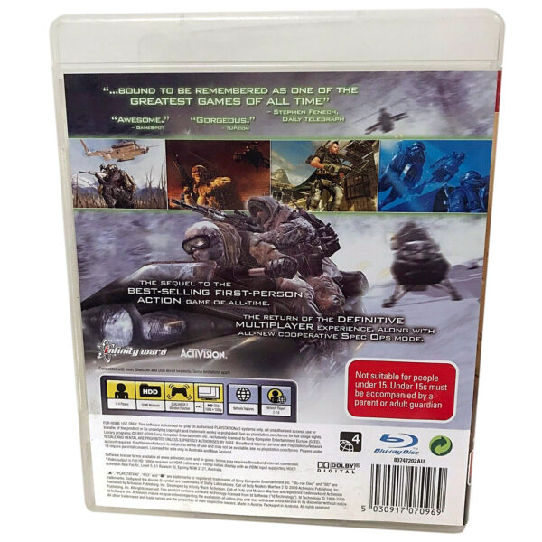 PS3 Call of Duty: Modern Warfare 2 PlayStation 3 Blu-ray Disc Activision 2009 - Image 2