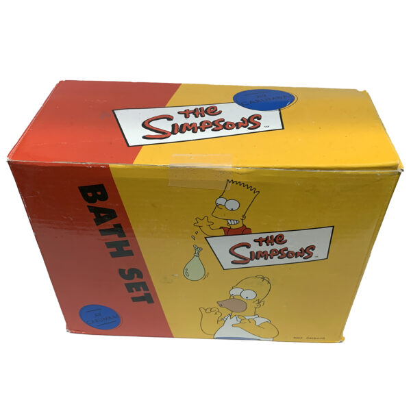 The Simpsons Bath Box Set featuring Soap Dispenser, Toothbrush Holder, and Soap Dish 2002 Star Line (New in Box)