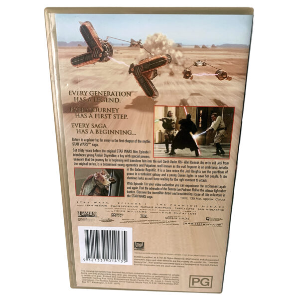 Star Wars Episode 1: The Phantom Menace VHS Digitally Remastered THX (Rated PG) - Image 3