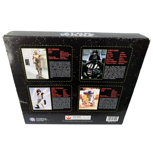 Star Wars Brass Keychain Four Figurine Set: R2 D2, Darth Vader, C-3PO, and Luke Skywalker 1996 Placo Toys (Brand New) - Image 3