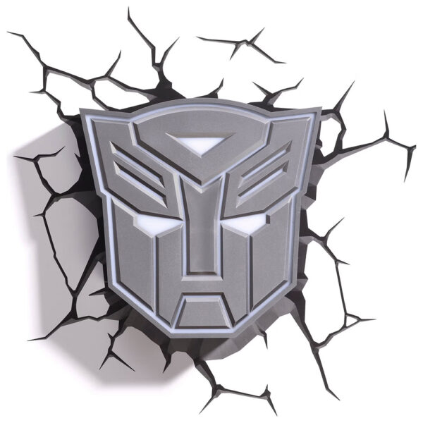 Transformers 3D Deco Light Autobot Shield Night Light with Crack Sticker 2014 Hasbro(Brand New) - Image 2
