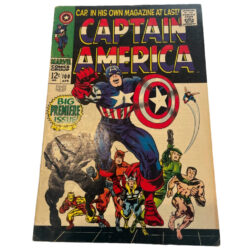 Captain America #100 First Silver Age Issue (This Monster Unmasked! by Stan Lee and Jack Kirby) Marvel Comics April 1968 (Very Good)