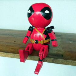 Deadpool 20cm (8-inch) Retro-Wooden Shelf-Sitting Puppet-Style Toy (ex-Display Stock) 2010 Marvel Comics