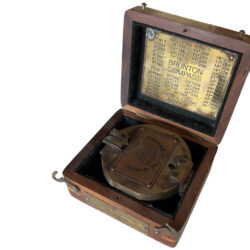 Brunton Brass Compass with Decorative Wooden Box by Thos. J. Evans London (1920 Antique Reproduction)